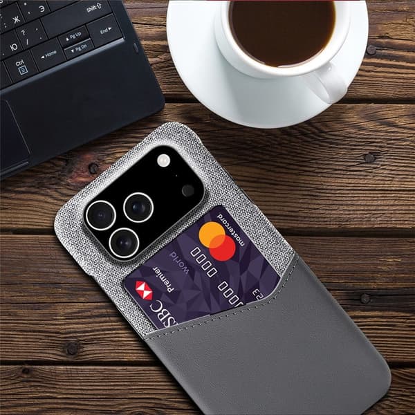 Bofink iPhone 17 Pro cover med kortholder - Grå