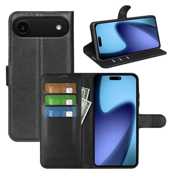 Klassisk iPhone Air flip etui - Sort
