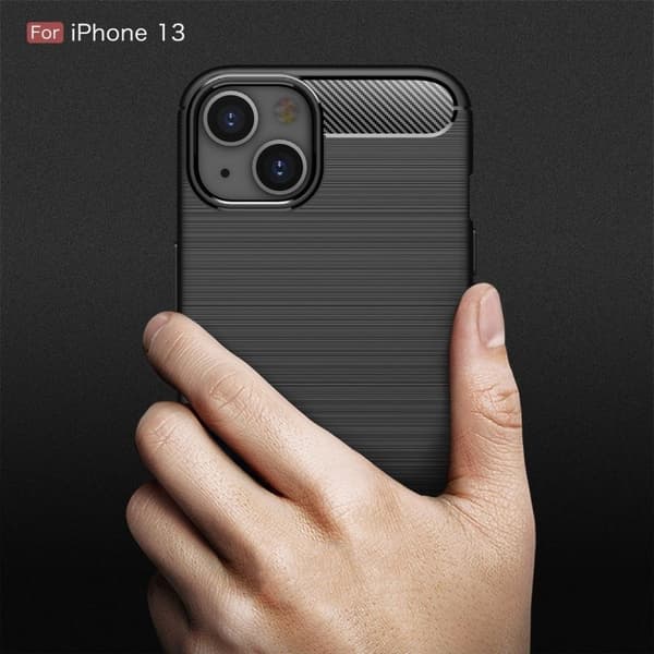 Carbon Flex Suojakotelo iPhone 13 - Punainen