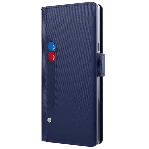 iPhone 16e etui med makeup-spejl i smart design - Blå
