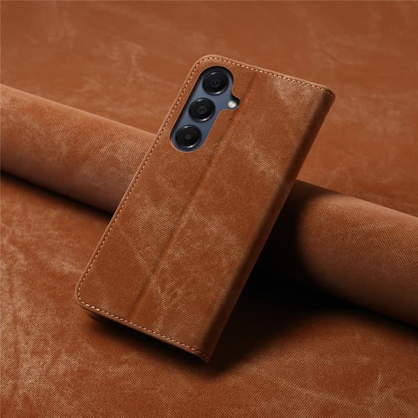 Jeans Samsung Galaxy S25 FE flip etui - Kaffe