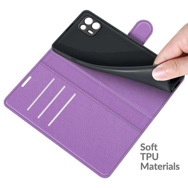 Classic Motorola Edge 20 Lite Flip Etui - Lilla
