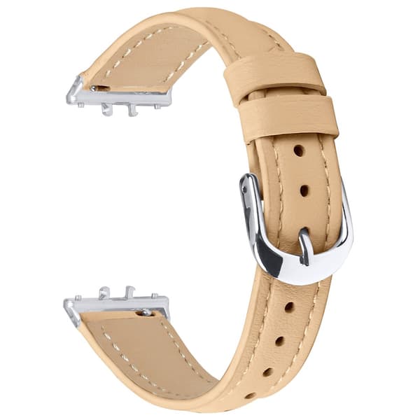 Samsung Galaxy Fit3 urrem sølvspænde slank læderrem - Kamel