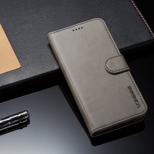LC.IMEEKE Samsung Galaxy S10e flip case - Harmaa