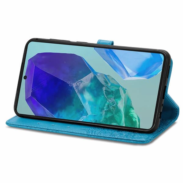 Mandala Samsung Galaxy A26 nahkakotelo - Sininen