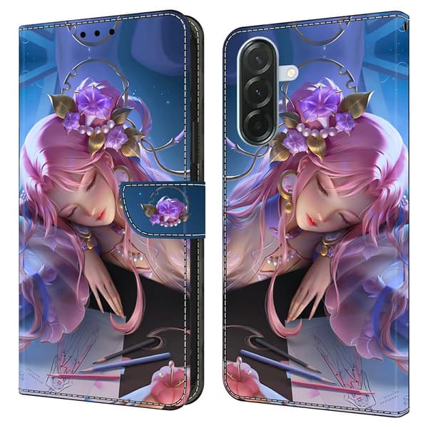 Wonderland Samsung Galaxy A57 flip-etui - Sovende Skjønnhet