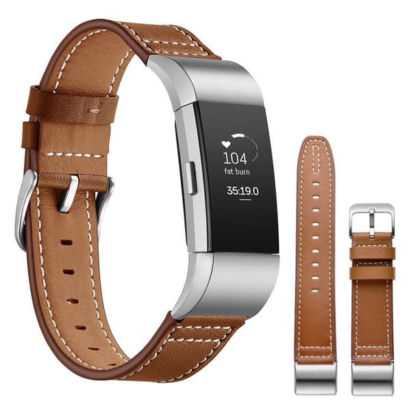 Fitbit Charge 2 ægte læder Urrem - Brun
