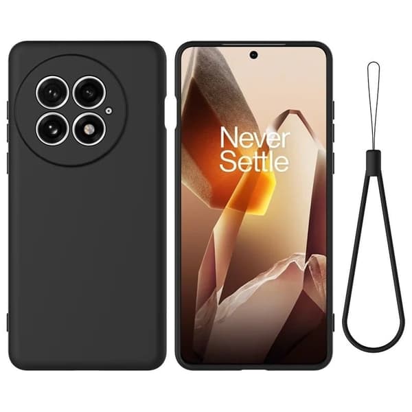 Matt flytende silikondeksel for OnePlus 13 - Svart