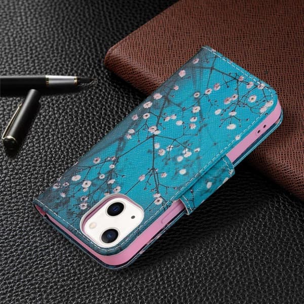 Wonderland iPhone 13 Mini flip etui - Blommeblomst