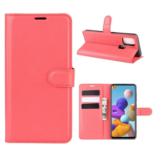 Classic Samsung Galaxy A21s flip etui - Red