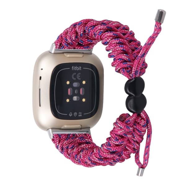 Fitbit Sense 2 / Versa 4 punottu hihna - Ruusu / Sininen