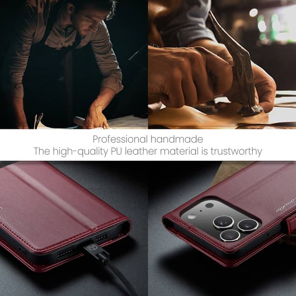 CaseMe iPhone 17 Pro Max smooth etui - Rød