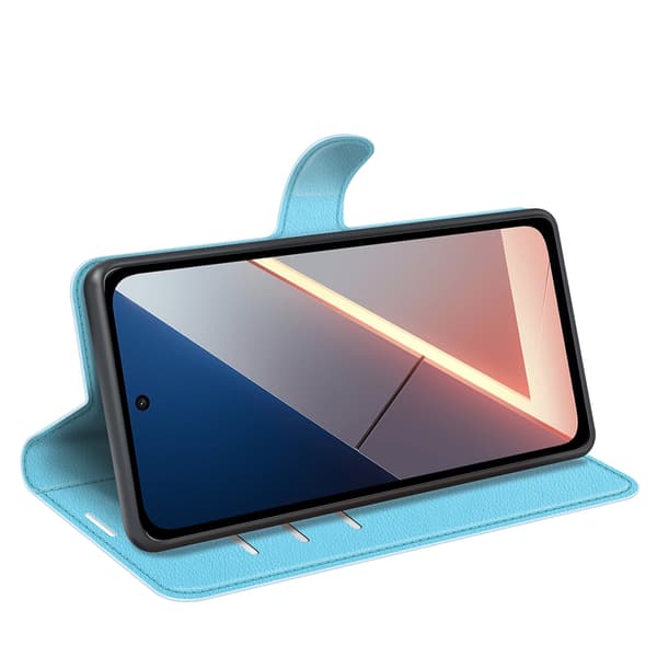 Klassisk Xiaomi Poco M7 4G flip etui - Blå