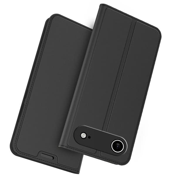 Sileä ja ohut premium-PU-nahkakotelo iPhone Air - Musta