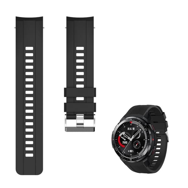 Honor Watch GS Pro silikoninen kellonauha - Musta