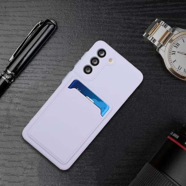Kortholder cover til Samsung Galaxy S21 FE - Lilla