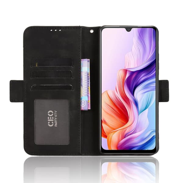 Moderne ZTE Blade A76 5G læderetui med pung - Sort