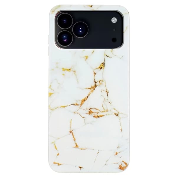 Marble design iPhone 17 Pro cover - Hvid