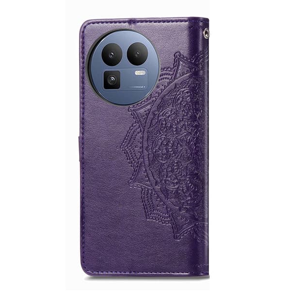 Mandala Realme GT 8 etui i lær - Lilla