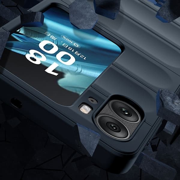 Blødt grebsformet cover til Oppo Find N2 Flip - Blå