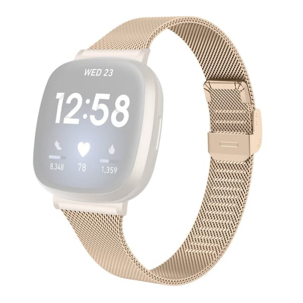 Fitbit Sense 2 / Versa 4 milanesisk stropp i rustfritt stål - Retro Gull