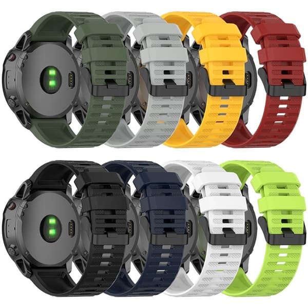 22 mm Garmin Forerunner 945 / Fenix 6 / 5 silikone urrem - Sort