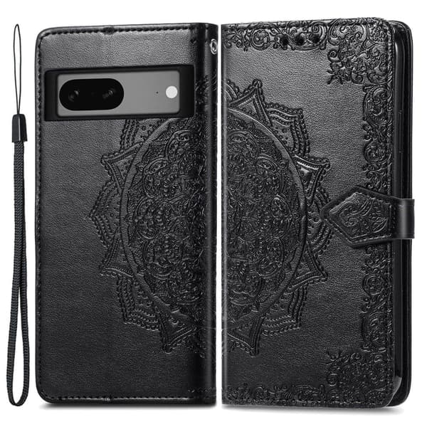 Mandala Google Pixel 7a Läppäkotelo - Musta