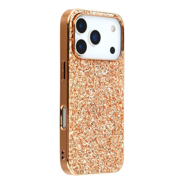 Glitter iPhone 17 Pro Max cover - Rødguld