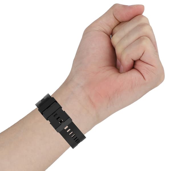 22mm universaali silikoninen kellohihna - Musta