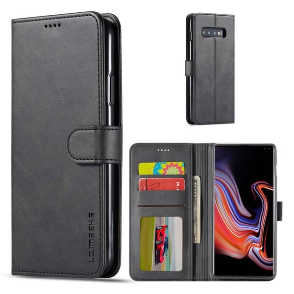 LC.IMEEKE Samsung Galaxy S10 Flip Etui - Sort