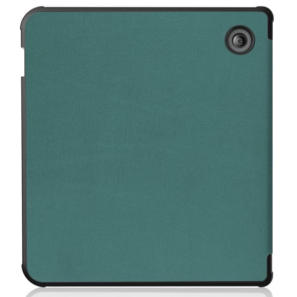 Kobo Libra 2 cool origami stand PU læder flip case - Sortliggrøn