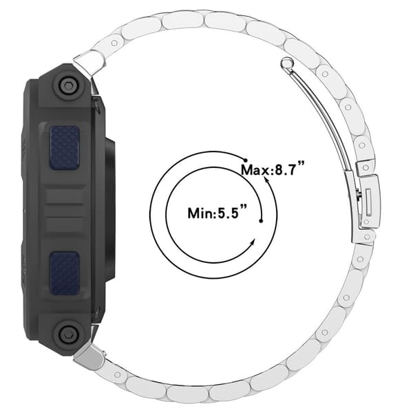 Urrem Huami Amazfit Active Edge A2212 A2213 Titaniumlegering 3-perle håndledsrem - Sort