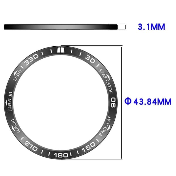Garmin Fenix 8 43 mm AMOLED-version Rostfritt stålram Skrapsäker skyddsring - Silver + Grå