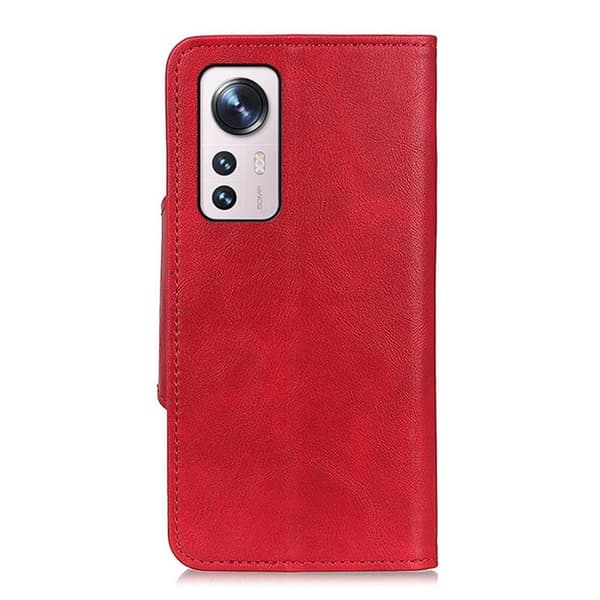 Alpha Xiaomi 12 Lite læder flip etui - Rød