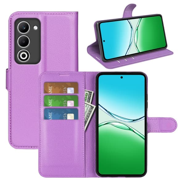 Classic Oppo A5 flip etui - Lilla