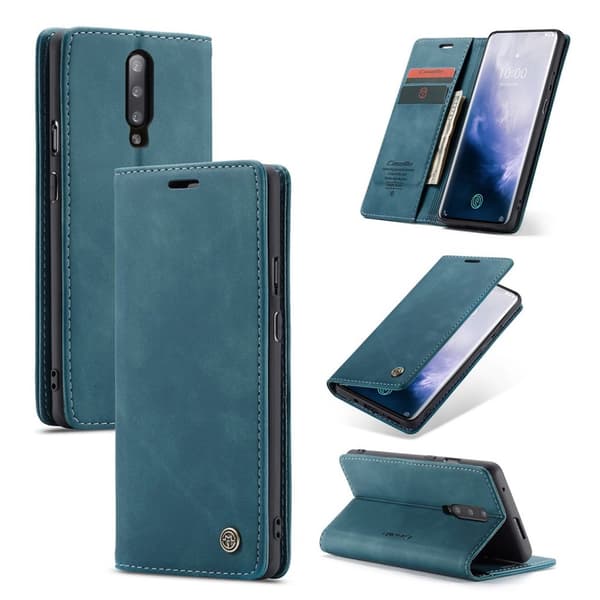 CaseMe OnePlus 7 Pro Vintage Etui - Blå