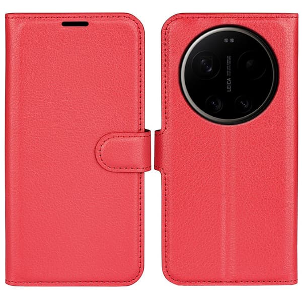 Klassisk Xiaomi 17 Ultra flip etui - Rød