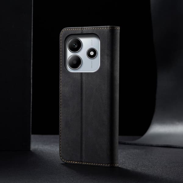Jeans Xiaomi Redmi Note 14 4G flip etui - Sort