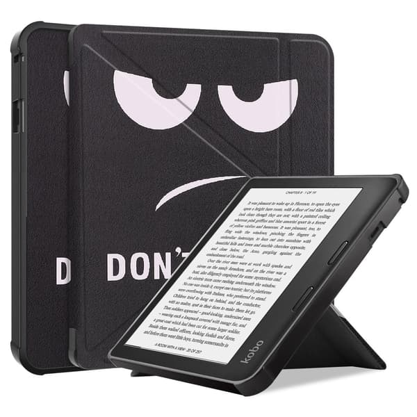 Kobo Sage mönstrat läderfodral i origamistil - Rör Mig Inte