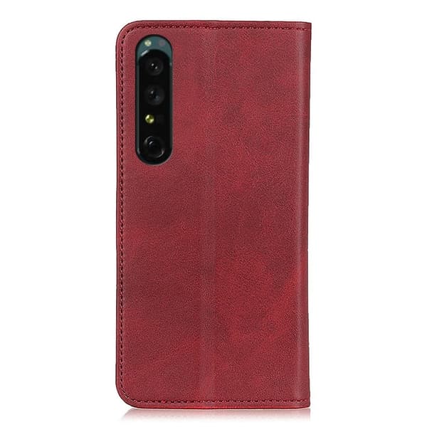 Äkta läder Sony Xperia 1 V fodral - Röd
