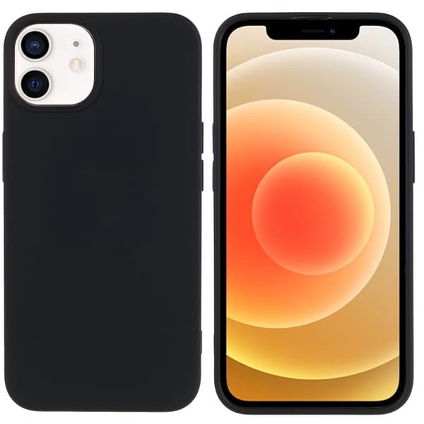 Mikrofiberforet blødt gummi iPhone 11 cover - Sort
