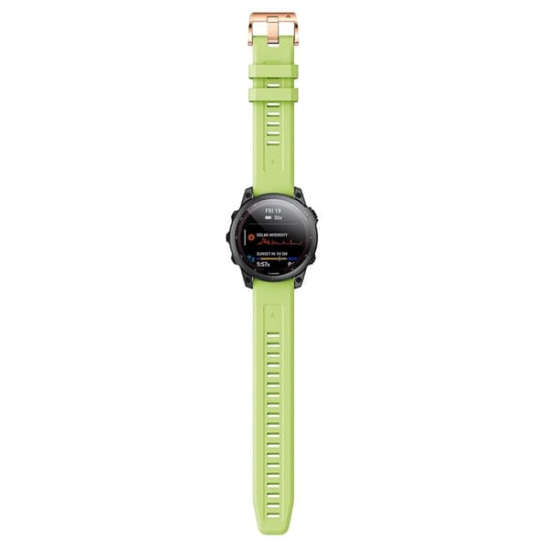 Urrem i silikone til Garmin Fenix 7S - Grøn