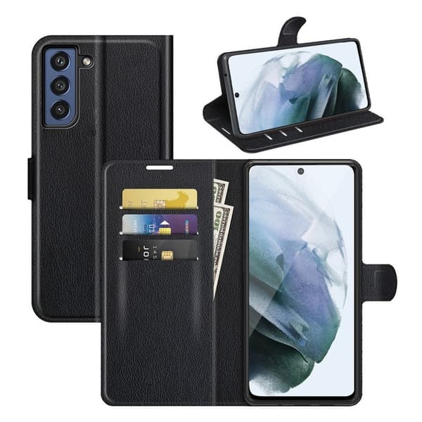 Classic Samsung Galaxy S21 FE Flippetui - Svart