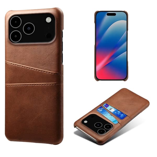 Dual Card iPhone 17 Pro Max deksel - Brun