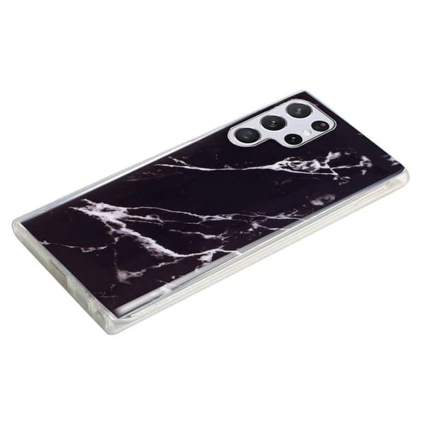 Marble Samsung Galaxy S23 Ultra Etui - Sort