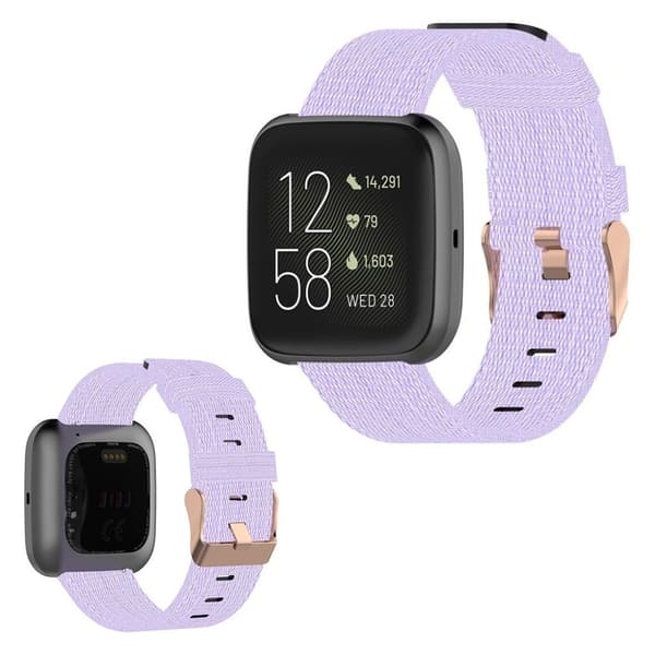 Fitbit Versa / Versa 2 / Blaze nylon Urrem - Lyselilla