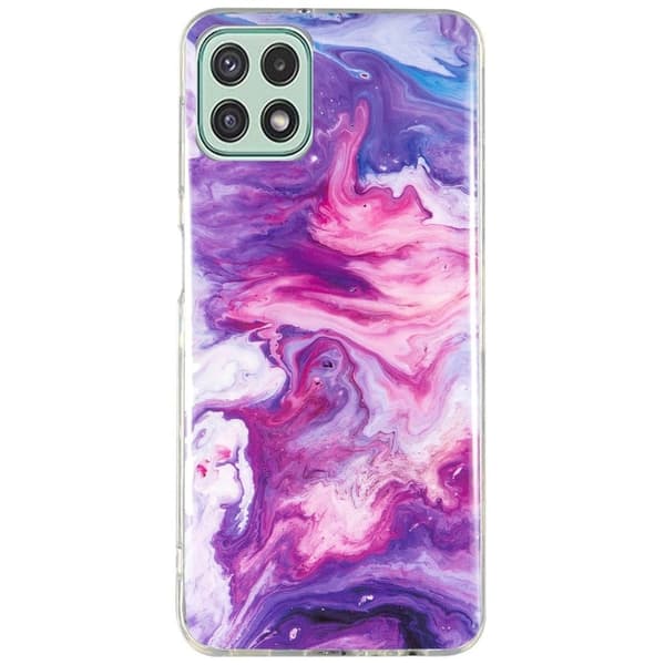 Marble Samsung Galaxy A22 5G Etui - Rød