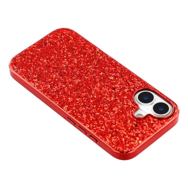 Glitter iPhone 17 deksel - Rød