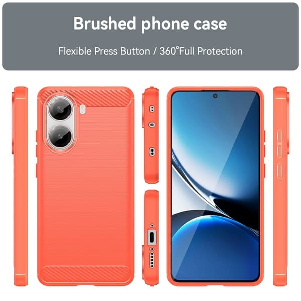 Carbon Flex Xiaomi Redmi Turbo 4 deksel - Rød