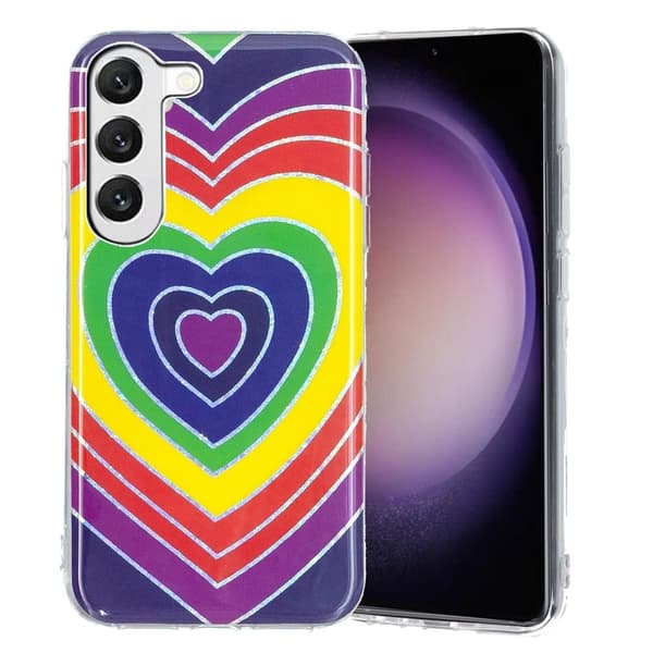 Deco Samsung Galaxy S23 Plus Etui - Electroplated Hjerte
